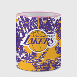 Кружка с полной запечаткой Lakers фирменные цвета брызги красок LA - фото 2