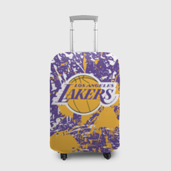 Чехол для чемодана 3D Lakers фирменные цвета брызги красок LA