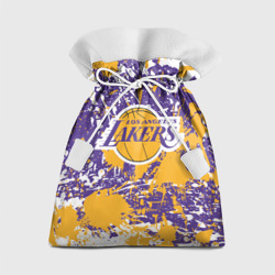 Подарочный 3D мешок Lakers фирменные цвета брызги красок LA