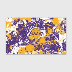 Бумага для упаковки 3D Lakers фирменные цвета брызги красок LA