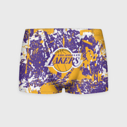 Мужские трусы 3D Lakers фирменные цвета брызги красок LA