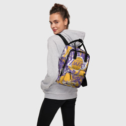 Женский рюкзак 3D Lakers фирменные цвета брызги красок LA - фото 2