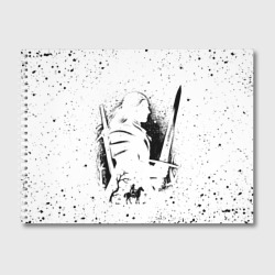 Альбом для рисования Ведьмак с мечом знаки на спине
