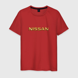 Мужская футболка хлопок Авто Nissan золотой