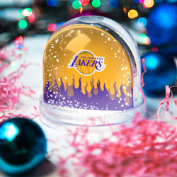 Игрушка Снежный шар LA Lakers NBA fire Лейкерс огонь - фото 2