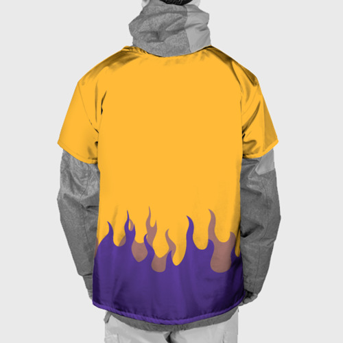 Накидка на куртку 3D LA Lakers NBA fire Лейкерс огонь, цвет 3D печать - фото 2