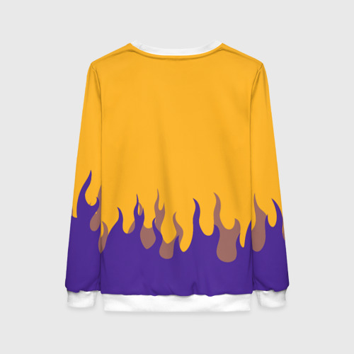 Женский свитшот 3D LA Lakers NBA fire Лейкерс огонь, цвет 3D печать - фото 2