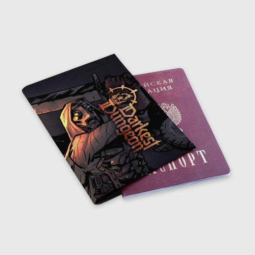 Обложка для паспорта матовая кожа Darkest Dungeon 2 Темнейшее подземелье 2, цвет черный - фото 3
