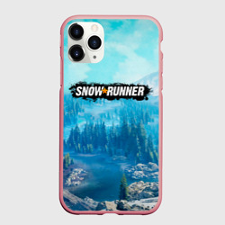Чехол для iPhone 11 Pro Max матовый Snowrunner СноуРаннер логотип