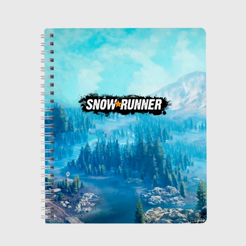 Тетрадь Snowrunner СноуРаннер логотип
