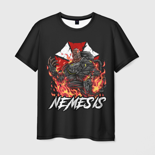 Мужская футболка 3D Немезис в огне, цвет 3D печать