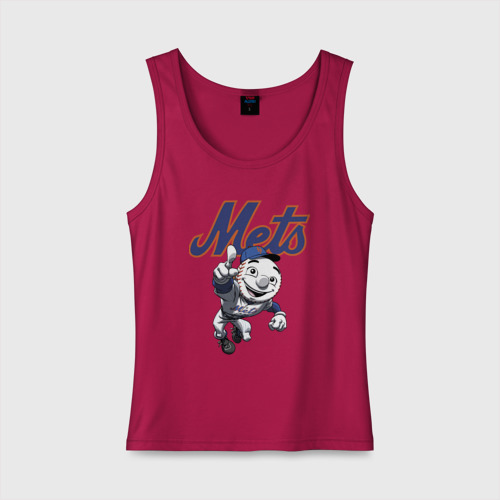 Женская майка хлопок New York Mets, цвет маджента