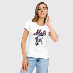 Женская футболка хлопок Slim New York Mets - фото 2