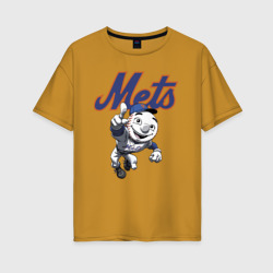 Женская футболка хлопок Oversize New York Mets