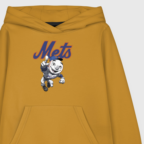 Детская толстовка хлопок New York Mets, цвет горчичный - фото 3