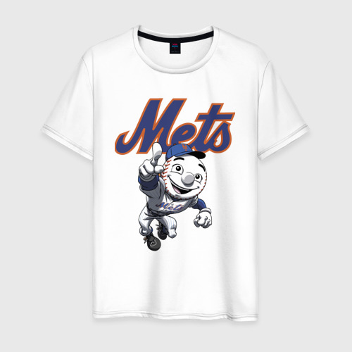 Мужская футболка хлопок New York Mets, цвет белый