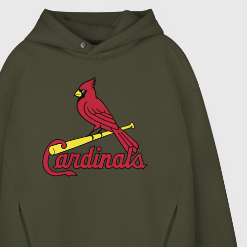 Мужское худи Oversize хлопок St Louis Cardinals - baseball team, цвет хаки - фото 4