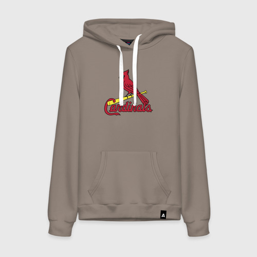 Женская толстовка хлопок St Louis Cardinals - baseball team, цвет утренний латте