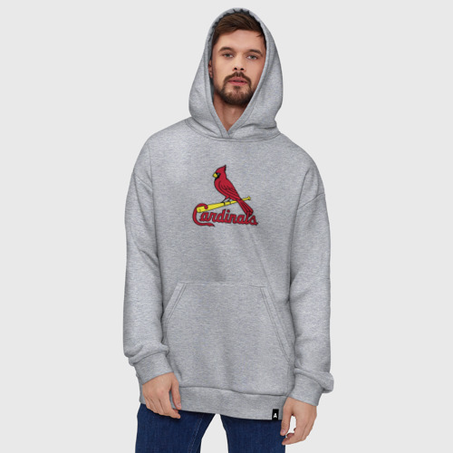 Худи SuperOversize хлопок St Louis Cardinals - baseball team, цвет меланж - фото 5