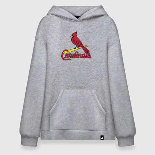 Худи SuperOversize хлопок St Louis Cardinals - baseball team, цвет меланж