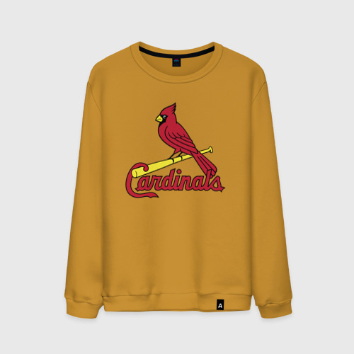 Мужской свитшот хлопок St Louis Cardinals - baseball team, цвет горчичный