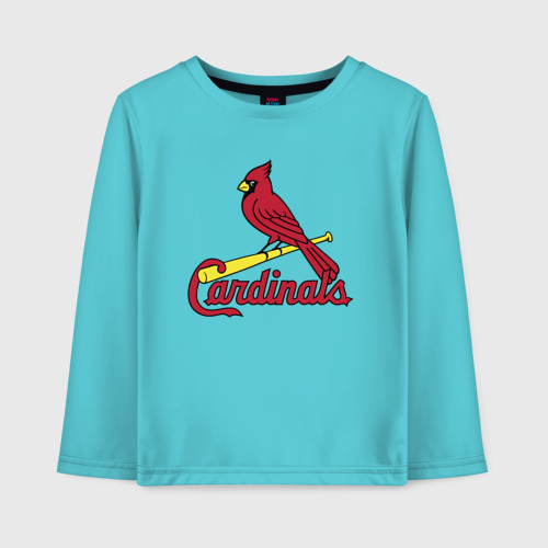 Детский лонгслив хлопок St Louis Cardinals - baseball team, цвет бирюзовый