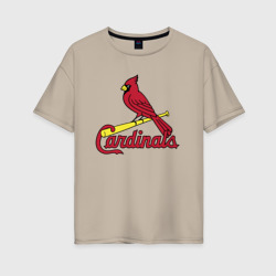 Женская футболка хлопок Oversize St Louis Cardinals - baseball team