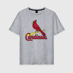 Женская футболка хлопок Oversize St Louis Cardinals - baseball team