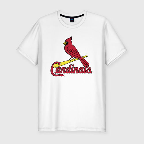 Мужская футболка хлопок Slim St Louis Cardinals - baseball team, цвет белый