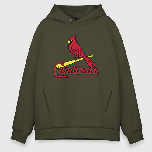 Мужское худи Oversize хлопок St Louis Cardinals - baseball team, цвет хаки