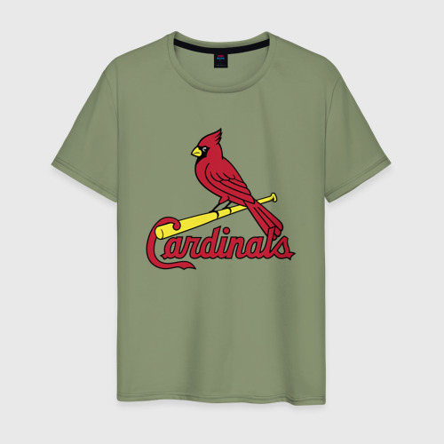 Мужская футболка хлопок с принтом St Louis Cardinals - baseball team, вид спереди #2