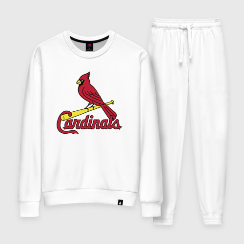 Женский костюм хлопок с принтом St Louis Cardinals - baseball team, вид спереди #2
