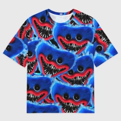 Женская футболка oversize 3D Ужасное лицо Хагги Вагги