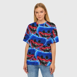 Женская футболка oversize 3D Ужасное лицо Хагги Вагги - фото 2