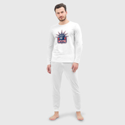 Мужская пижама с лонгсливом хлопок Нью Йорк Рейнджерс New York Rangers - фото 2