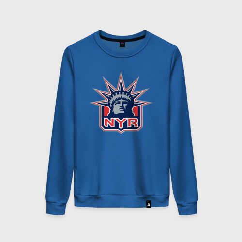 Женский свитшот хлопок с принтом Нью Йорк Рейнджерс | New York Rangers, вид спереди #2