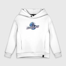 Jersey shore Blue claws - baseball team – Худи оверсайз из хлопка с принтом купить