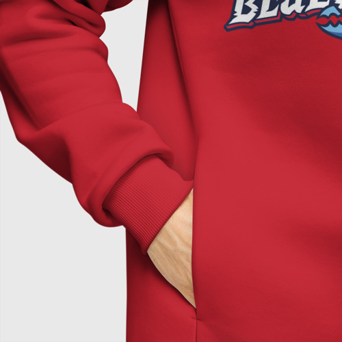 Мужское худи Oversize хлопок Jersey shore Blue claws - baseball team, цвет красный - фото 8