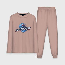 Мужская пижама с лонгсливом хлопок Jersey shore Blue claws - baseball team