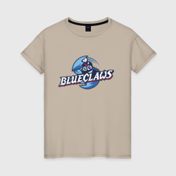 Женская футболка хлопок Jersey shore Blue claws - baseball team