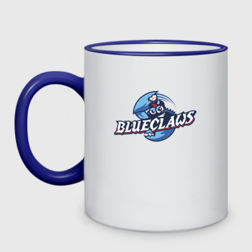 Кружка двухцветная Jersey shore Blue claws - baseball team, цвет Кант синий