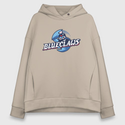 Женское худи Oversize хлопок Jersey shore Blue claws - baseball team