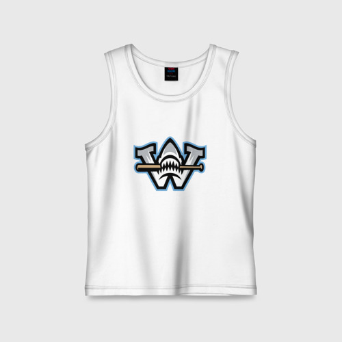 Детская майка хлопок Wilmington Sharks - baseball team, цвет белый