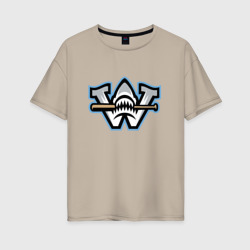 Женская футболка хлопок Oversize Wilmington Sharks - baseball team