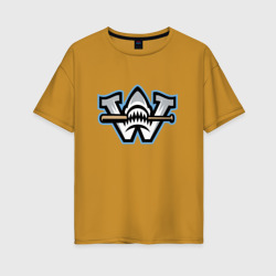 Женская футболка хлопок Oversize Wilmington Sharks - baseball team