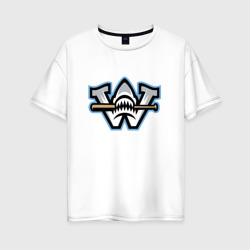 Женская футболка хлопок Oversize Wilmington Sharks - baseball team