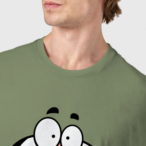 Мужская футболка хлопок Глазастый пингвин, цвет авокадо - фото 6
