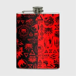 Фляга The Witcher logobombing black red