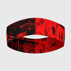 Повязка на голову 3D The Witcher logobombing black red