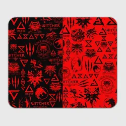 Прямоугольный коврик для мышки The Witcher logobombing black red